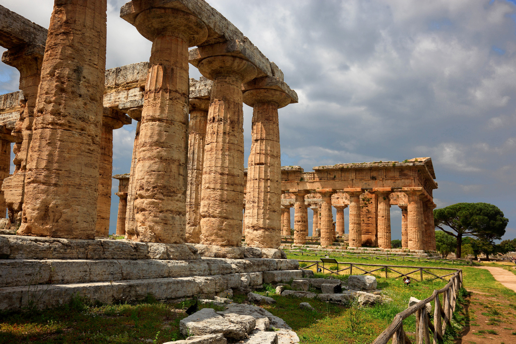 Temple of Hera II Remains of temple with colonnade in the Doric style.