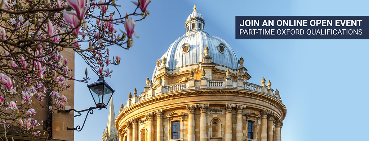 Info sessions and open events for part-time Oxford qualifications