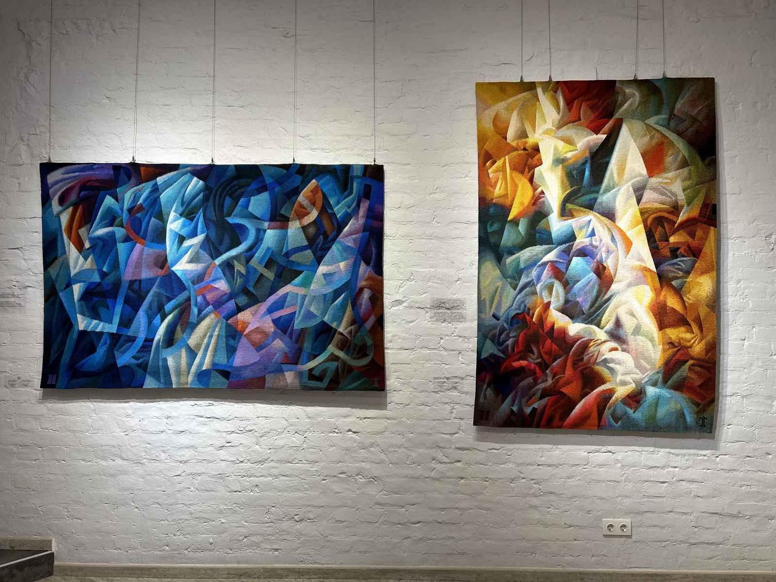 Tapestries on display at Portal 11 Gallery, Kyiv.